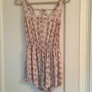 Light Pink Floral Romper
